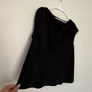 BANANA REPUBLIC BLACK SATIN SLEEVELESS  TOP size L